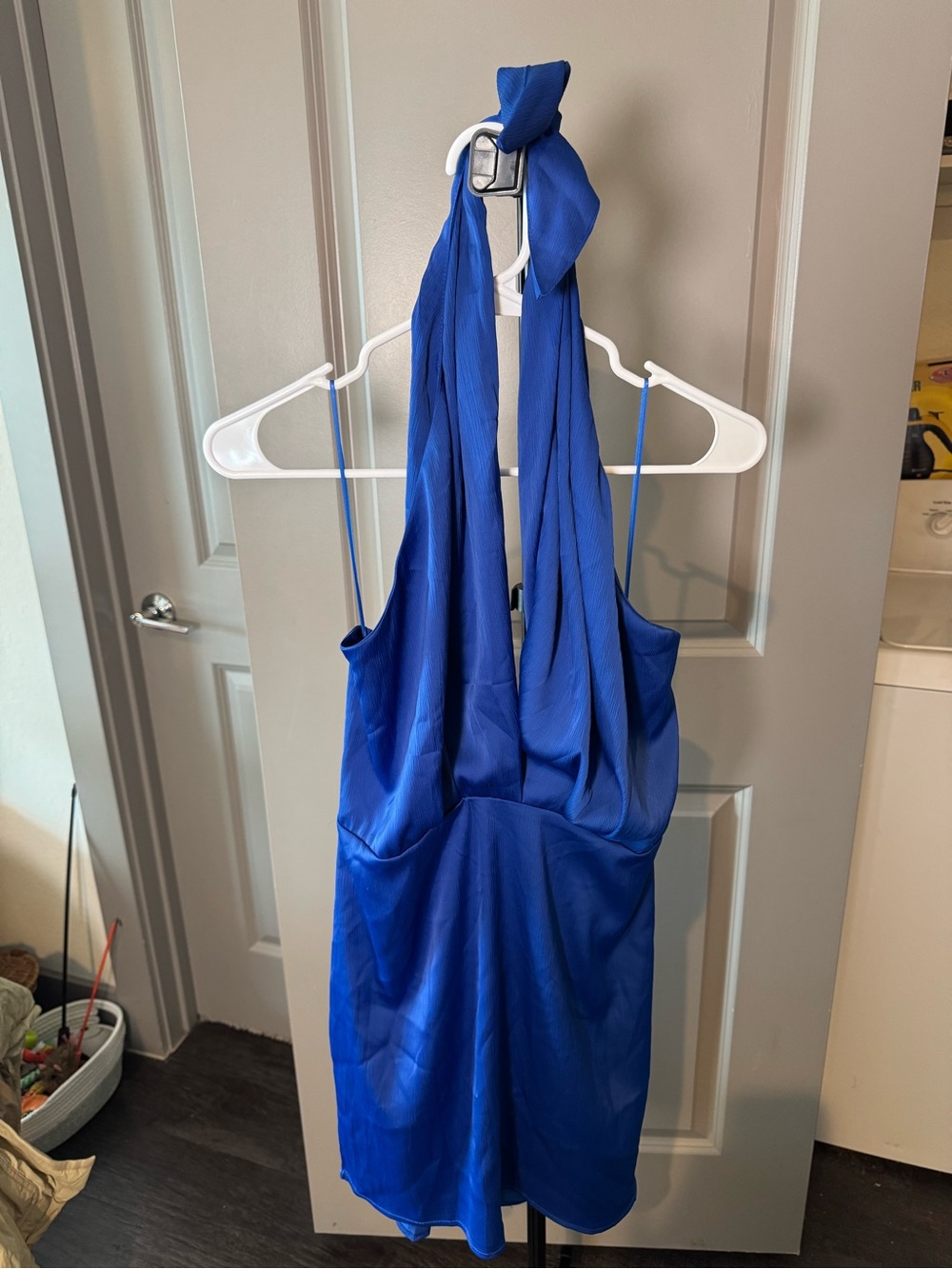 Sincerely Ours Blue Halter Mini Dress NWT Size Large